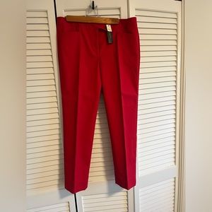 NWT Talbots Hampshire Style Straight Leg Ankle Pant beautiful cherry red